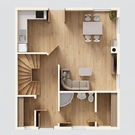 Am - 4-raum Häuser Dhh Golfblick Ferienhaus Korswandt